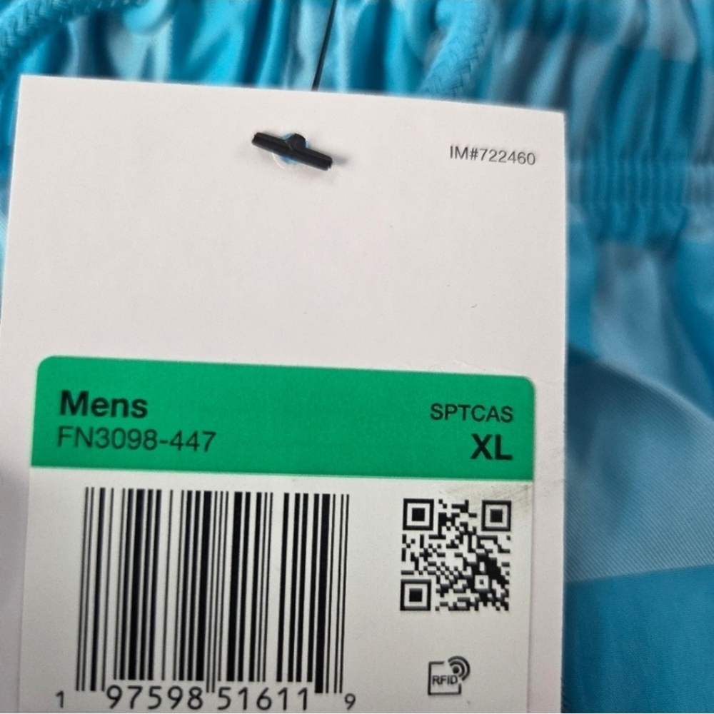 Nike Mens Blue Checkered Woven Shorts FN3098-447 XL - New Athletic Gym Workout - Picture 5 of 9